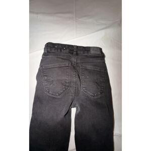 American Eagle Women's Denim Jeans Washed Black Skinny Size 000 Girls 10/12